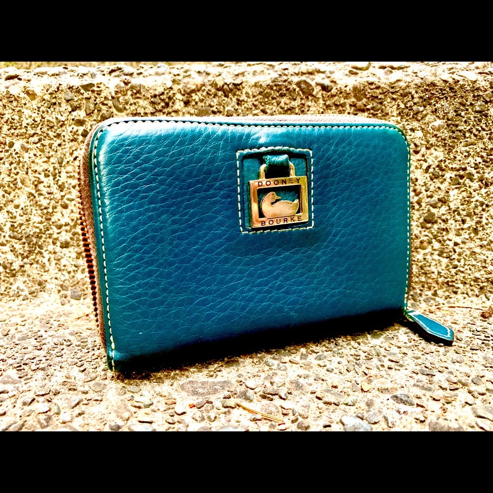 Dooney & Bourke navy blue organizer wallet.